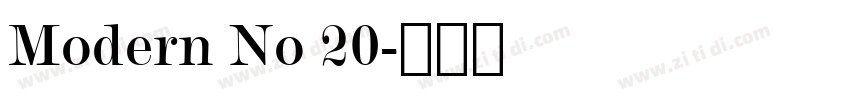 Modern No 20字体转换